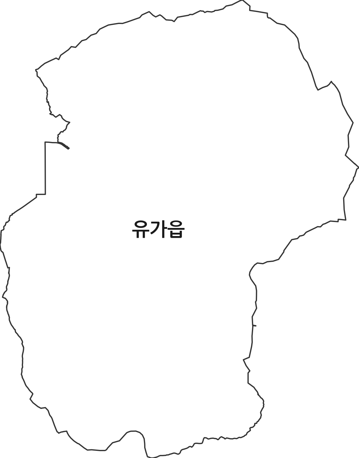 대구광역시 달성군 유가읍 법정동 행정구역 경계 지도