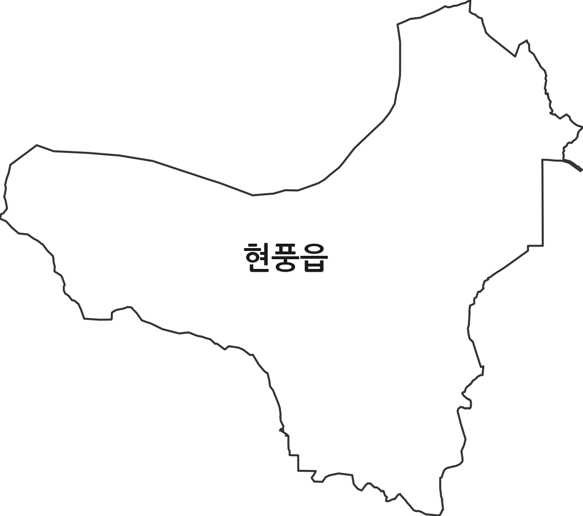 대구광역시 달성군 현풍읍 법정동 행정구역 경계 지도