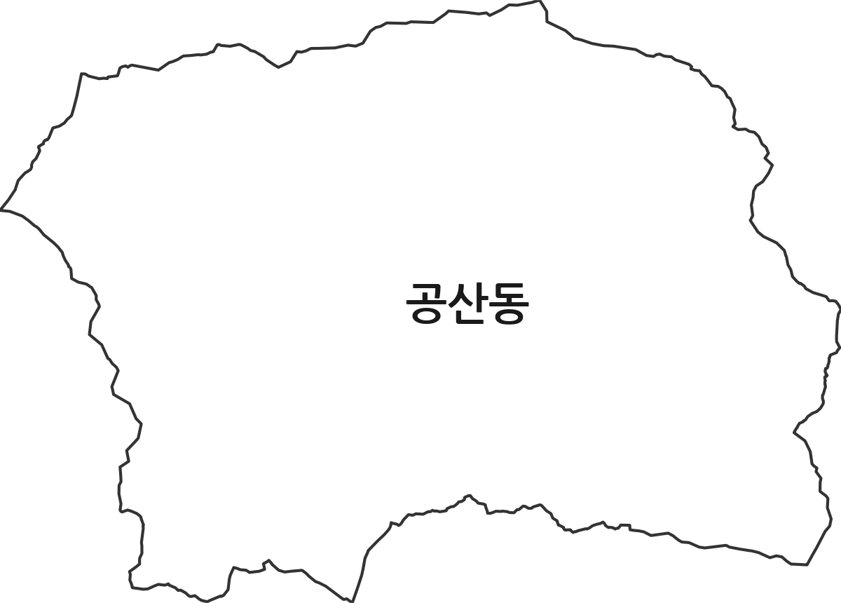 대구광역시 동구 공산동 행정동 행정구역 경계 지도