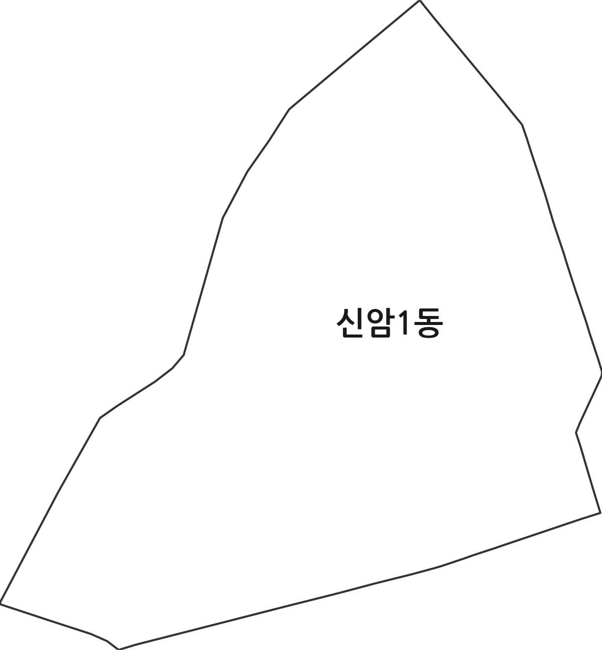 대구광역시 동구 신암1동 행정동 행정구역 경계 지도