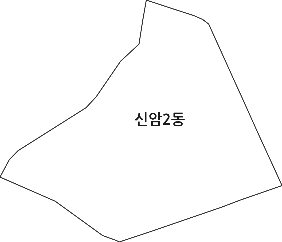 대구광역시 동구 신암2동 행정동 행정구역 경계 지도