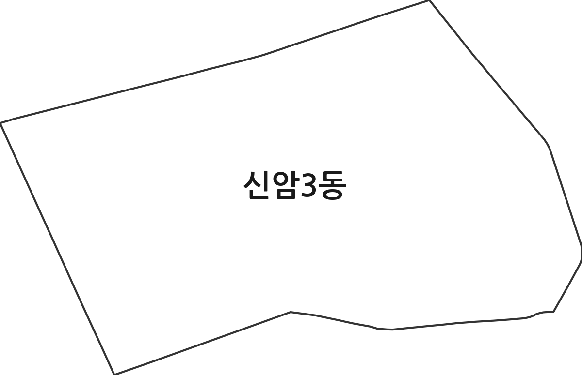 대구광역시 동구 신암3동 행정동 행정구역 경계 지도