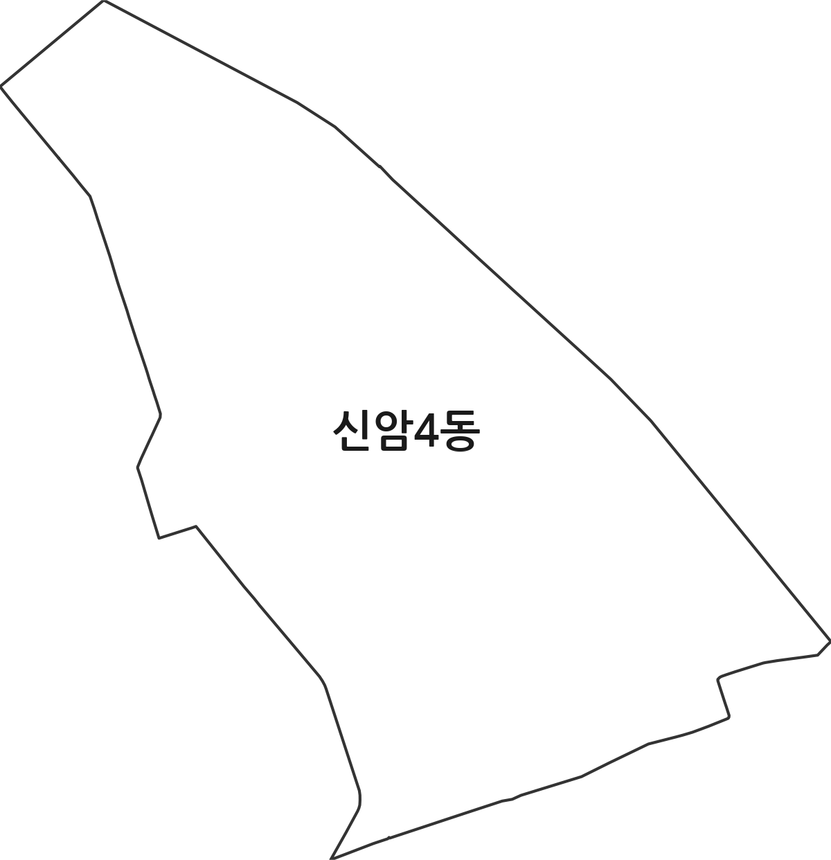 대구광역시 동구 신암4동 행정동 행정구역 경계 지도