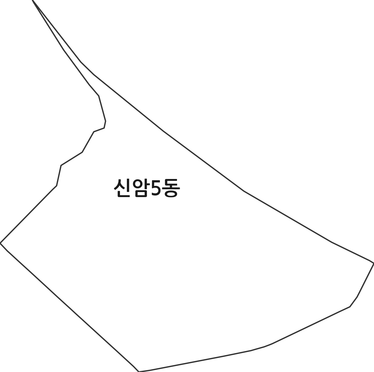 대구광역시 동구 신암5동 행정동 행정구역 경계 지도