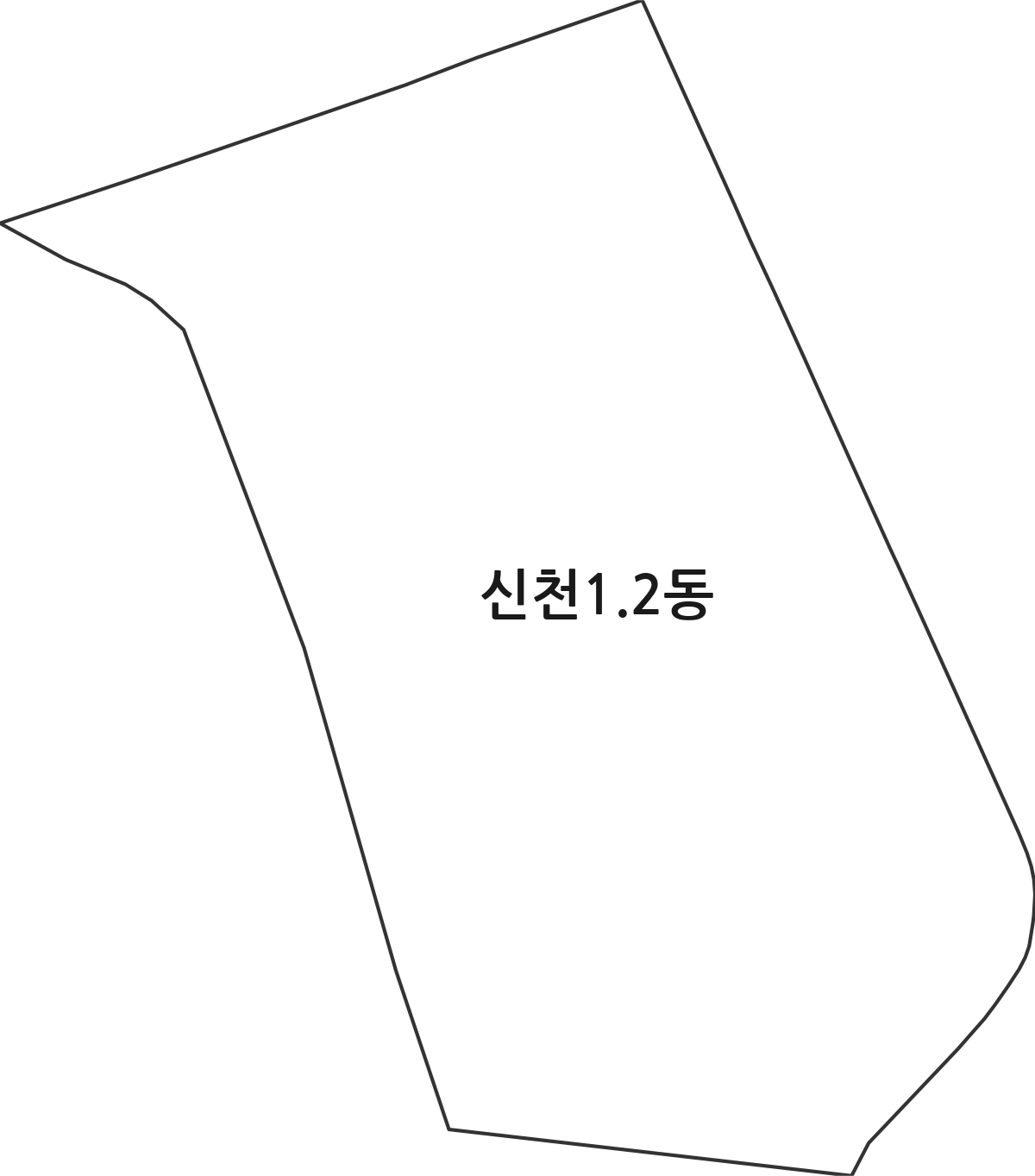 대구광역시 동구 신천1.2동 행정동 행정구역 경계 지도