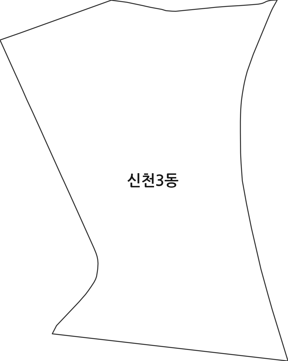 대구광역시 동구 신천3동 행정동 행정구역 경계 지도
