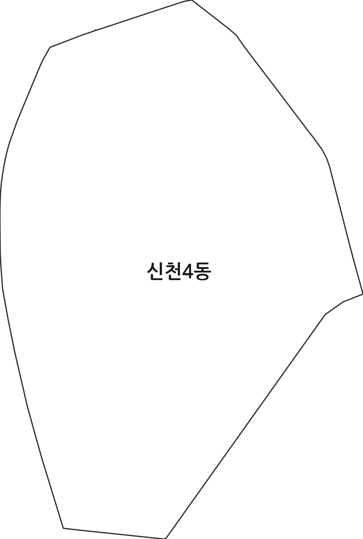 대구광역시 동구 신천4동 행정동 행정구역 경계 지도