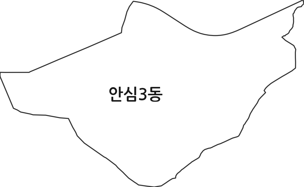 대구광역시 동구 안심3동 행정동 행정구역 경계 지도