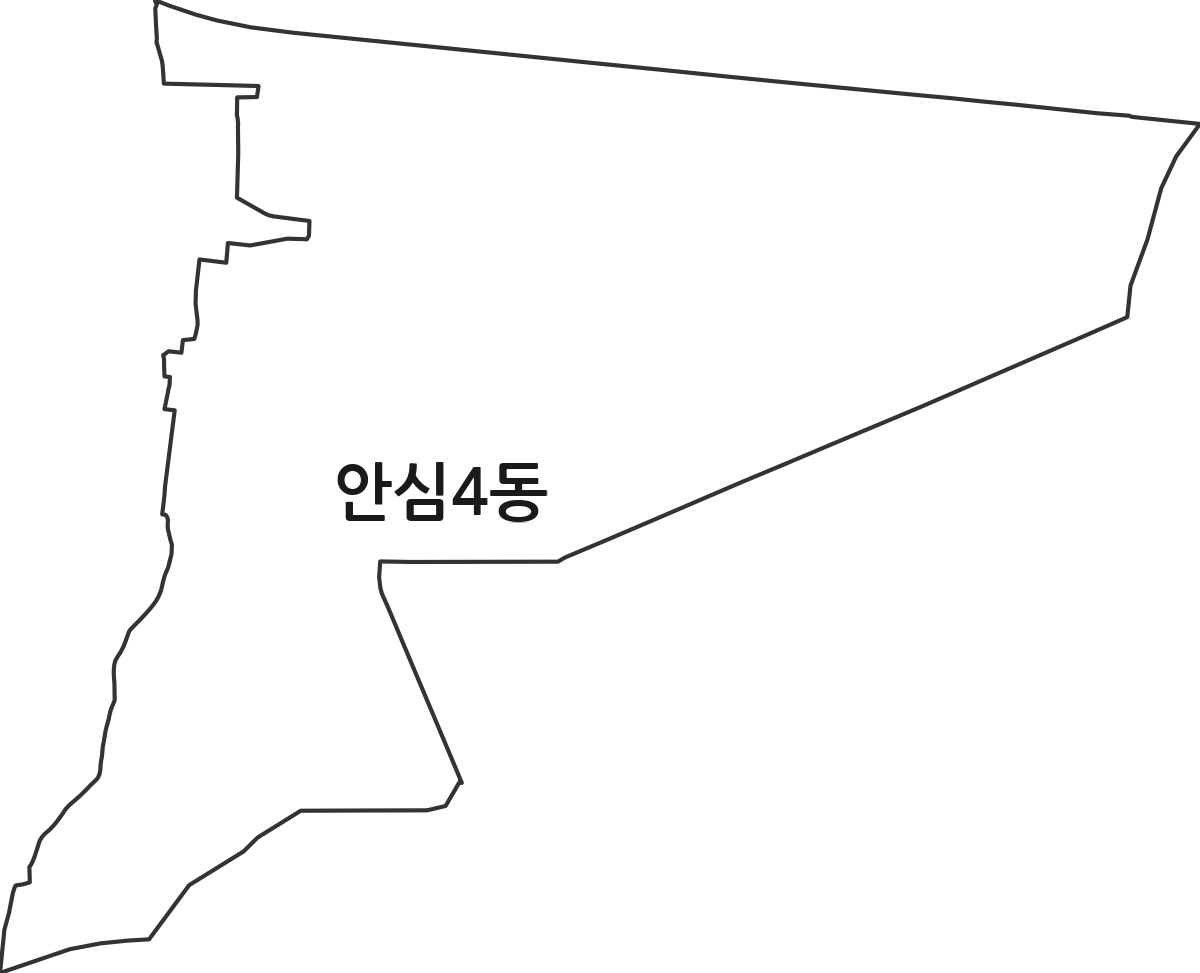 대구광역시 동구 안심4동 행정동 행정구역 경계 지도