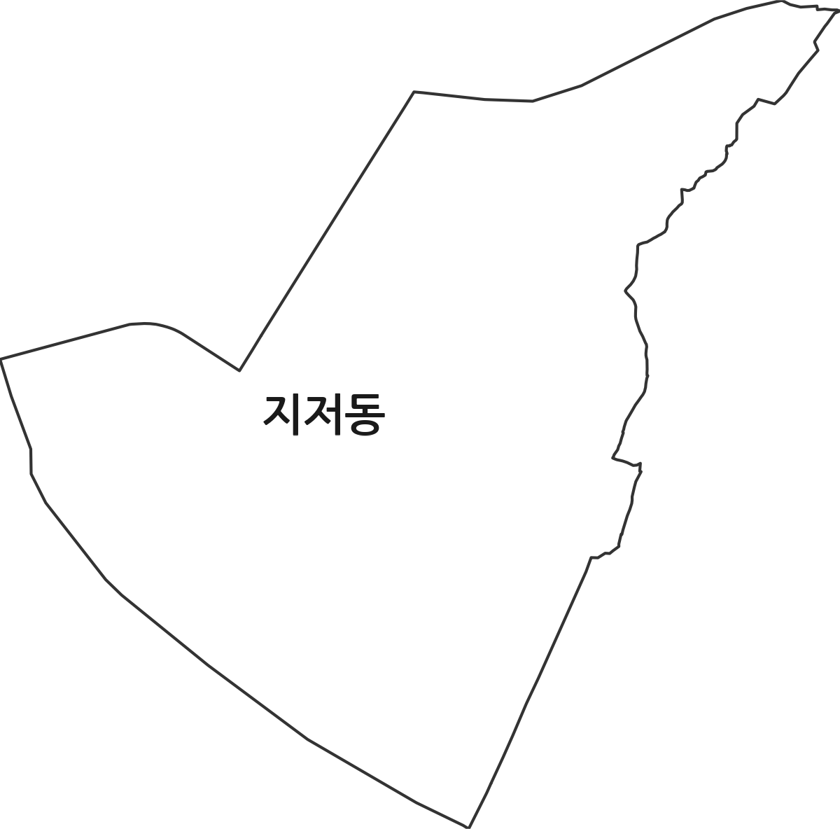 대구광역시 동구 지저동 행정동 행정구역 경계 지도