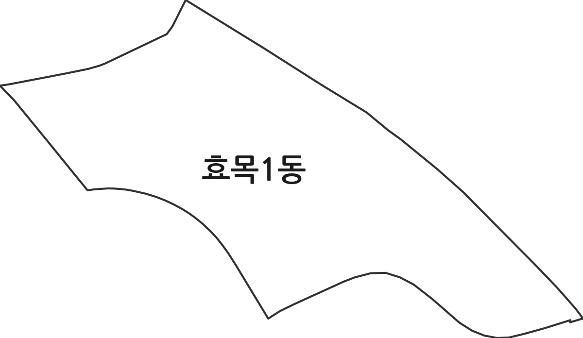 대구광역시 동구 효목1동 행정동 행정구역 경계 지도