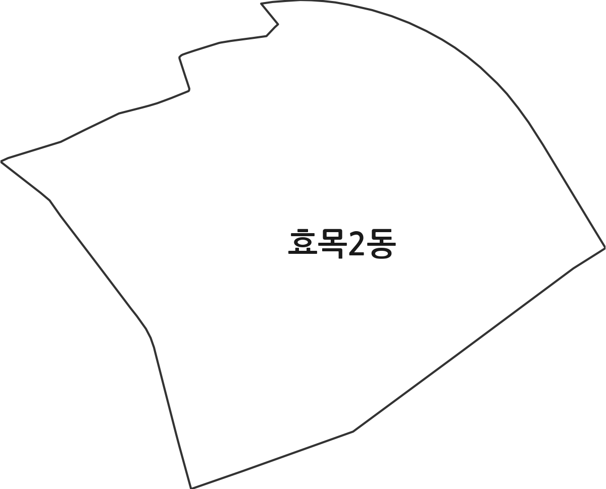대구광역시 동구 효목2동 행정동 행정구역 경계 지도
