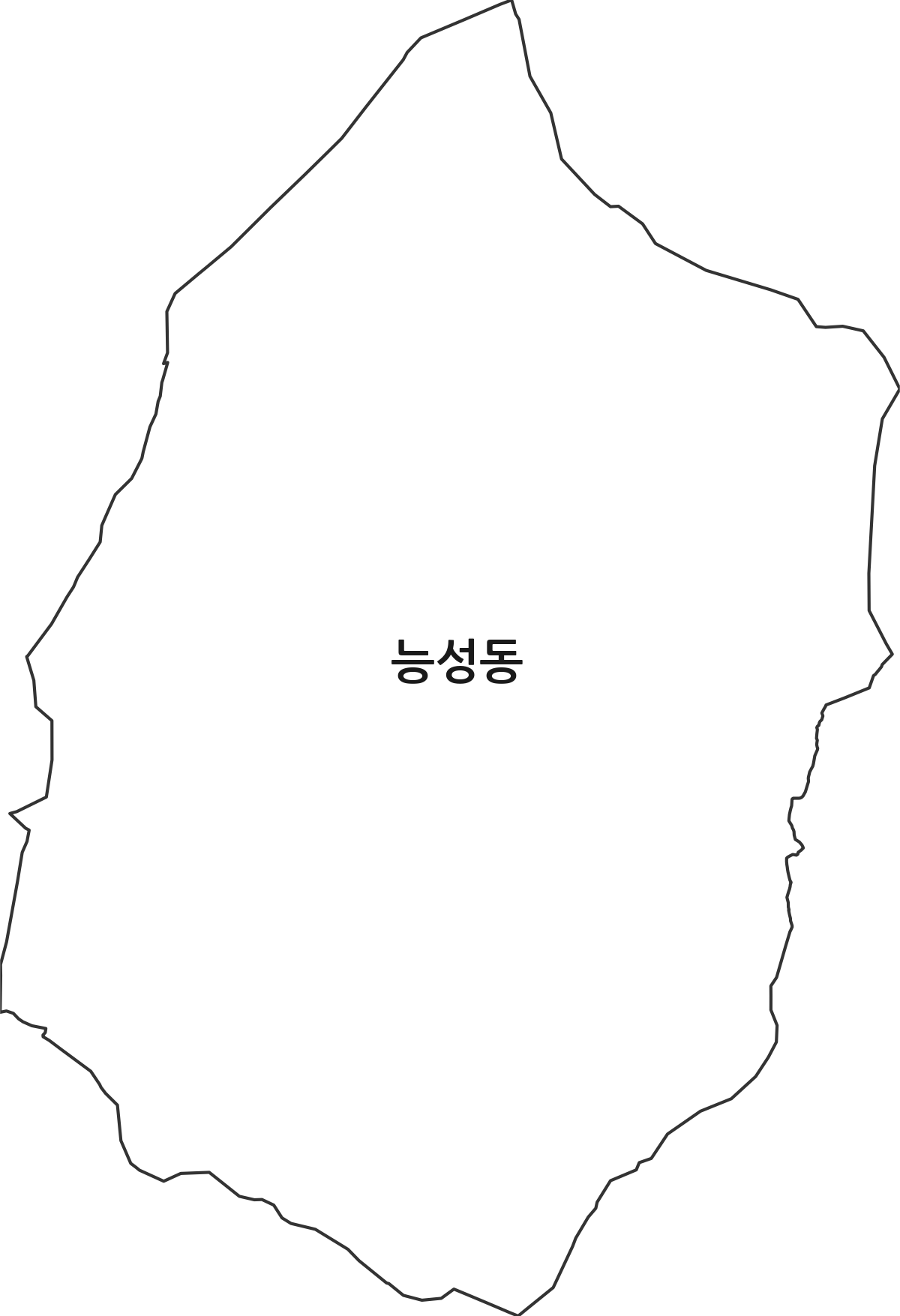 대구광역시 동구 능성동 법정동 행정구역 경계 지도