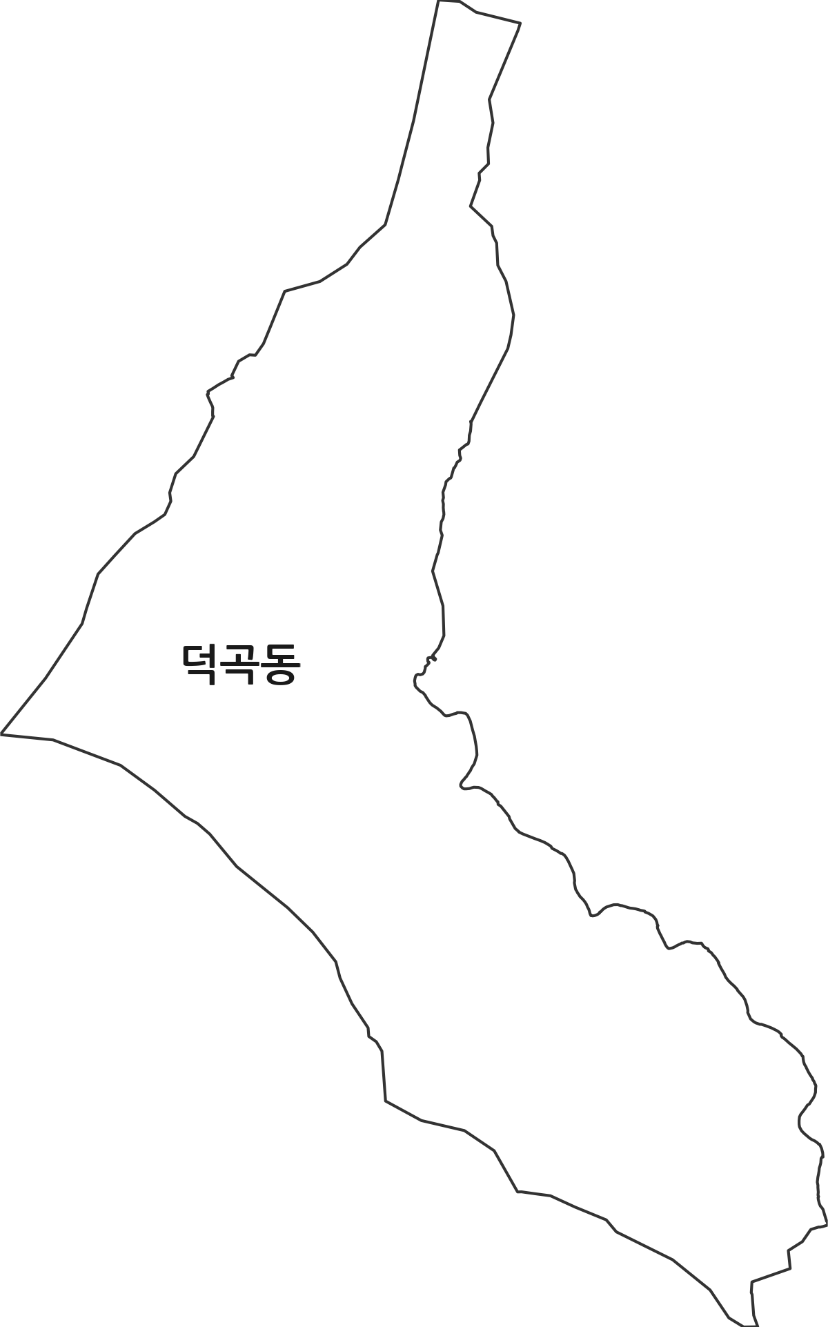대구광역시 동구 덕곡동 법정동 행정구역 경계 지도