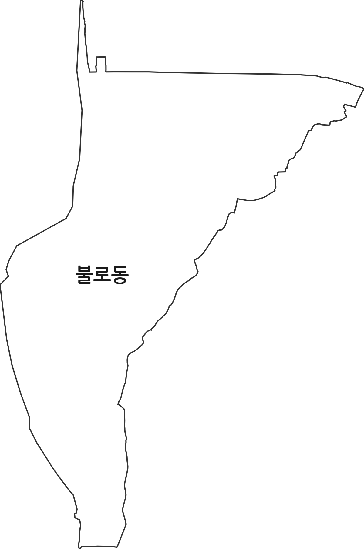 대구광역시 동구 불로동 법정동 행정구역 경계 지도