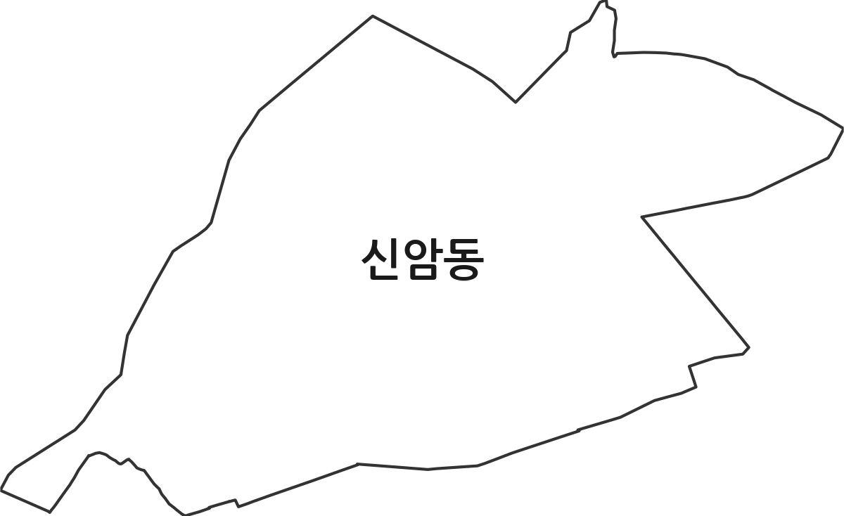 대구광역시 동구 신암동 법정동 행정구역 경계 지도