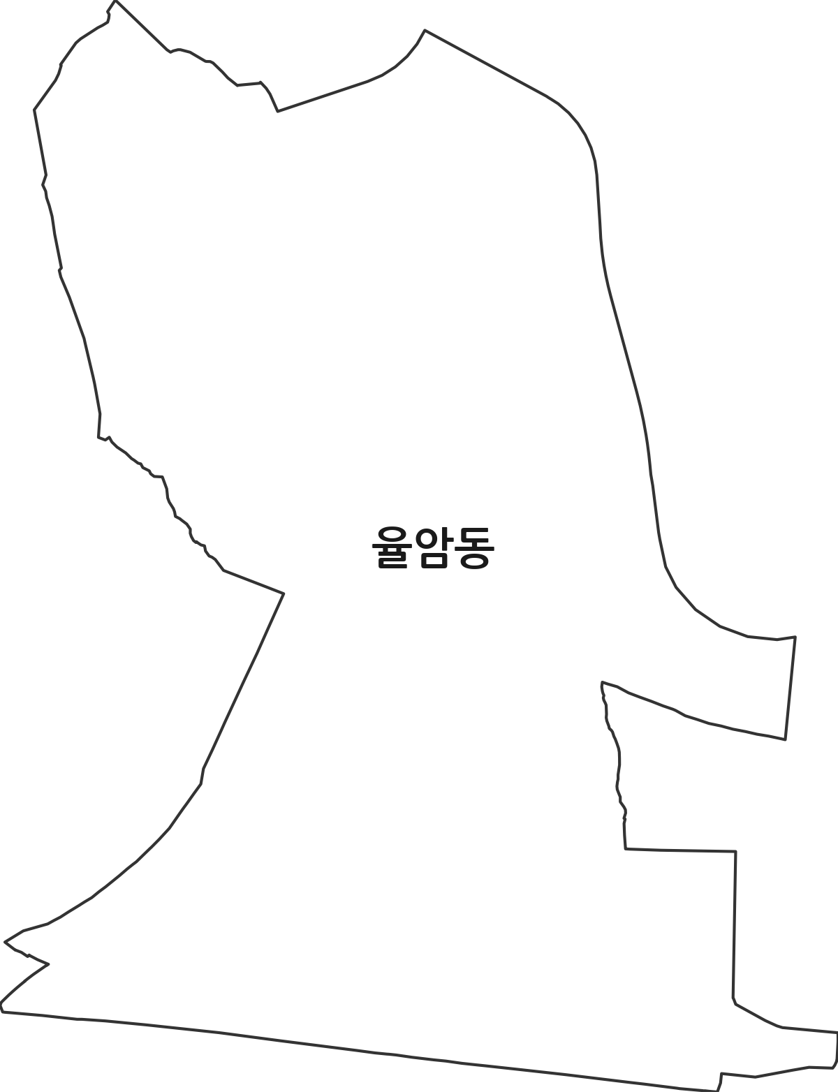 대구광역시 동구 율암동 법정동 행정구역 경계 지도