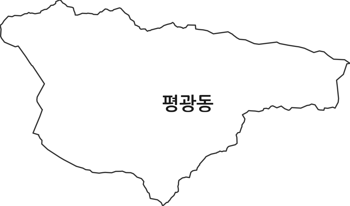 대구광역시 동구 평광동 법정동 행정구역 경계 지도