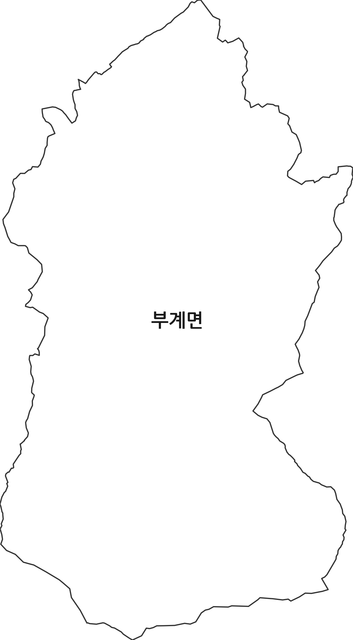 대구광역시 군위군 부계면 행정동 행정구역 경계 지도