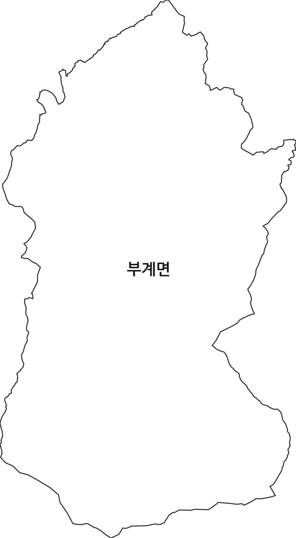 대구광역시 군위군 부계면 법정동 행정구역 경계 지도