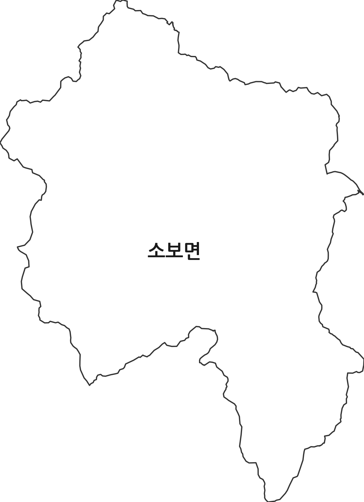 대구광역시 군위군 소보면 법정동 행정구역 경계 지도