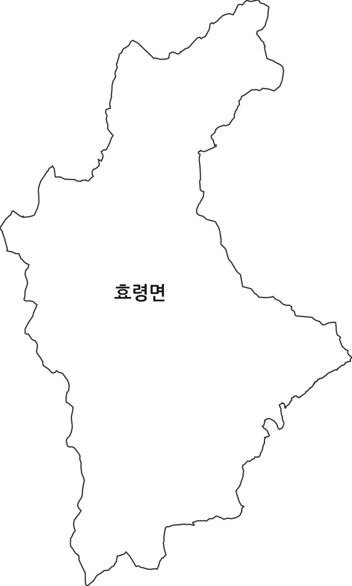 대구광역시 군위군 효령면 법정동 행정구역 경계 지도
