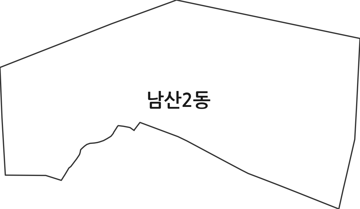 대구광역시 중구 남산2동 행정동 행정구역 경계 지도