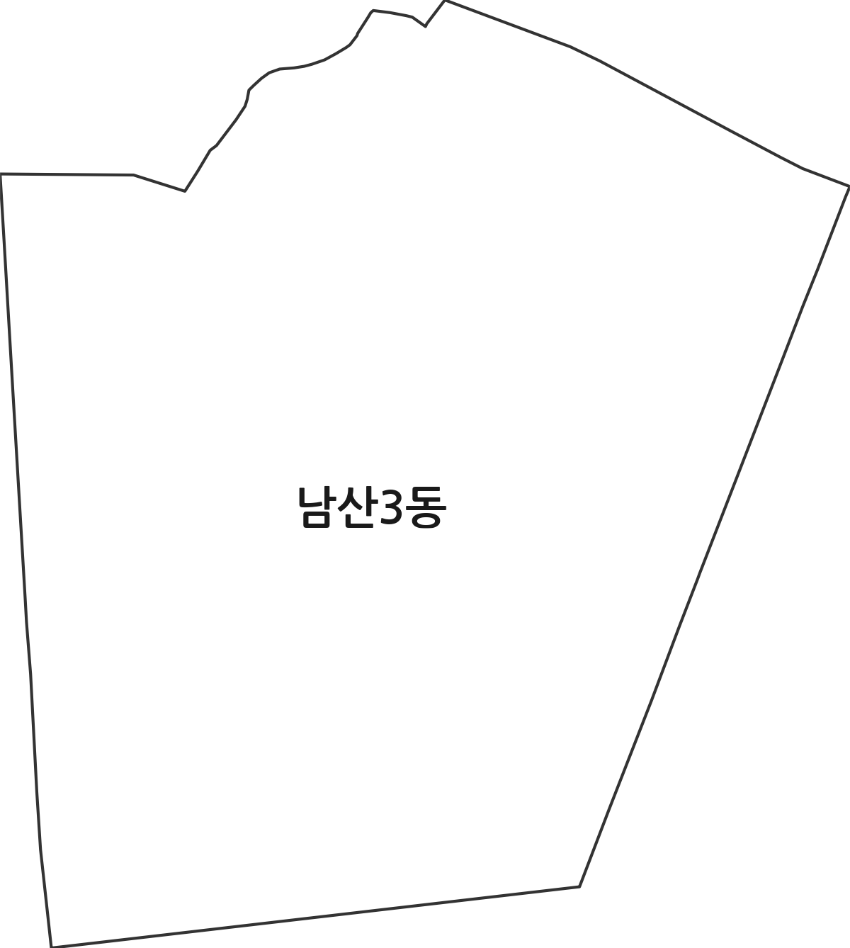 대구광역시 중구 남산3동 행정동 행정구역 경계 지도