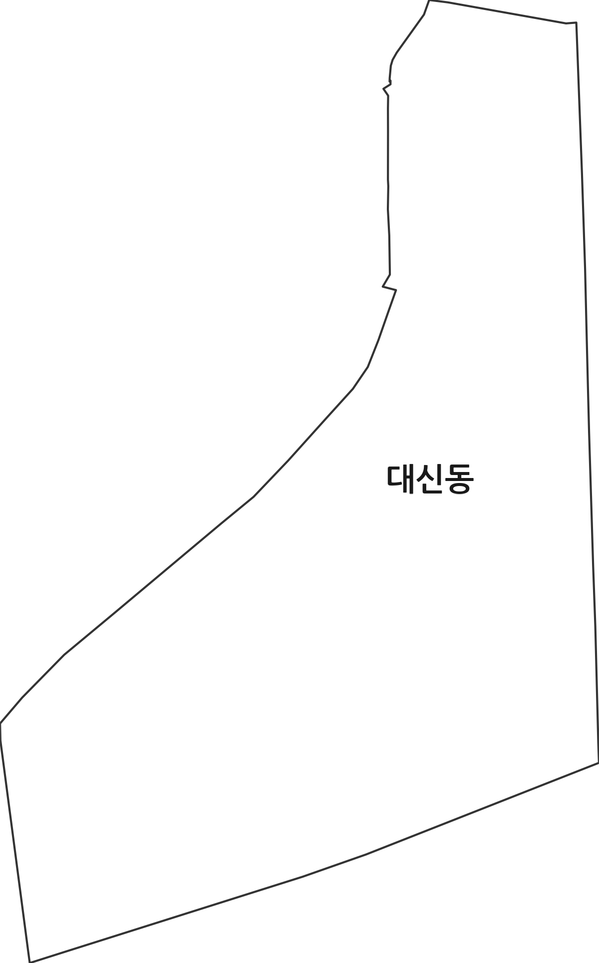 대구광역시 중구 대신동 행정동 행정구역 경계 지도