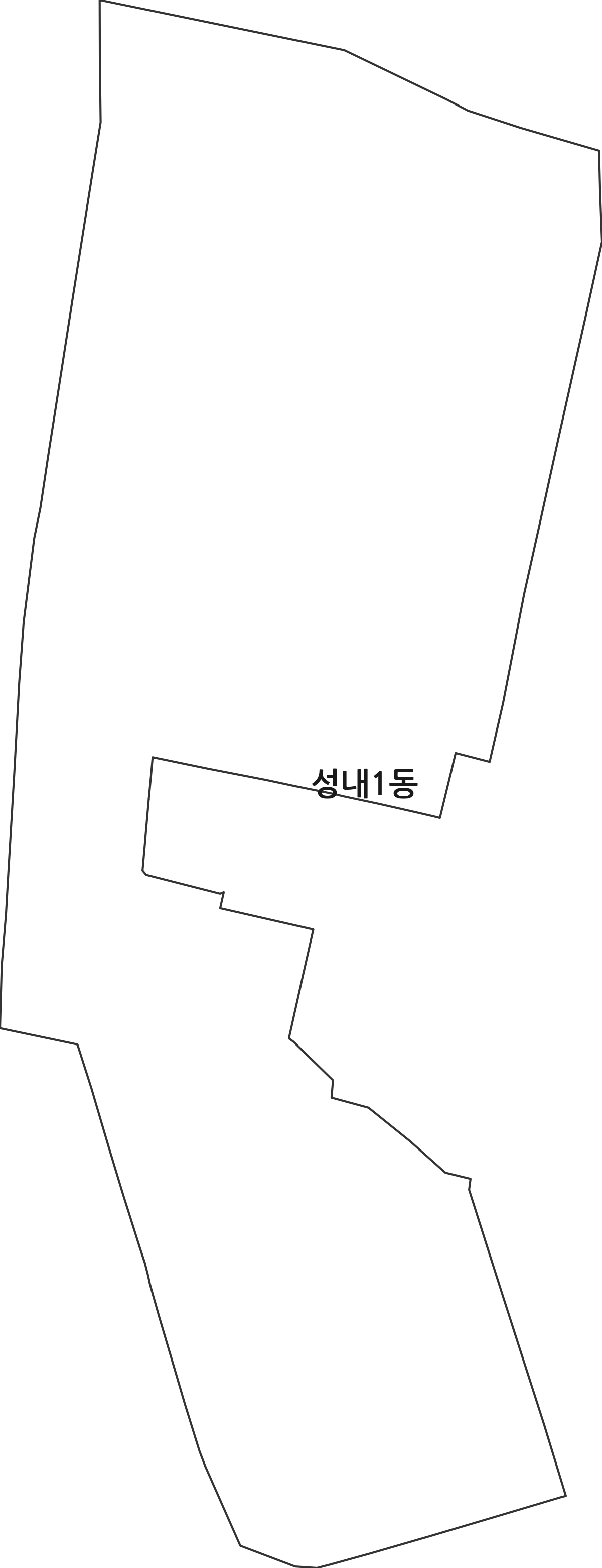 대구광역시 중구 성내1동 행정동 행정구역 경계 지도