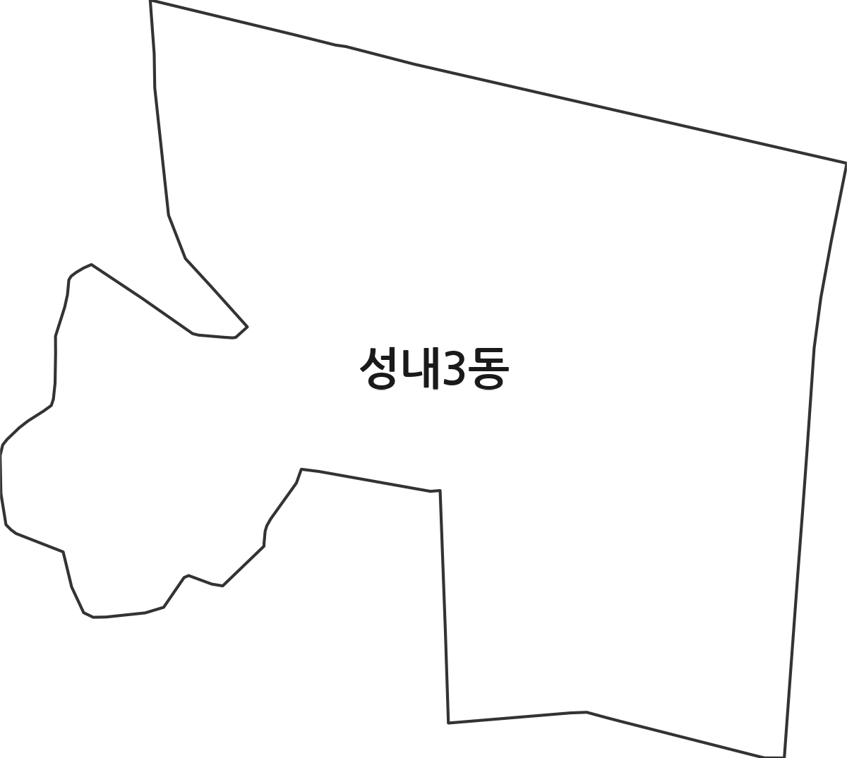 대구광역시 중구 성내3동 행정동 행정구역 경계 지도