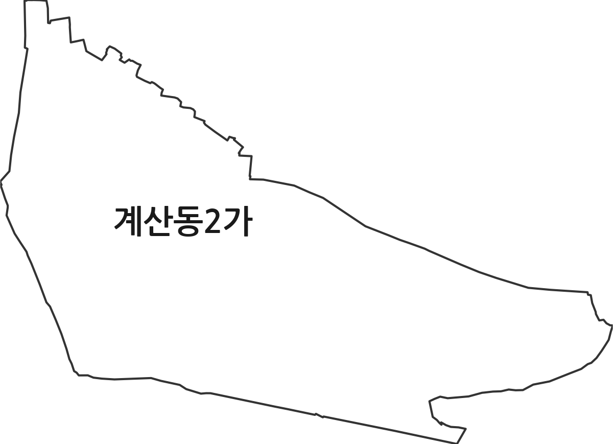대구광역시 중구 계산동2가 법정동 행정구역 경계 지도