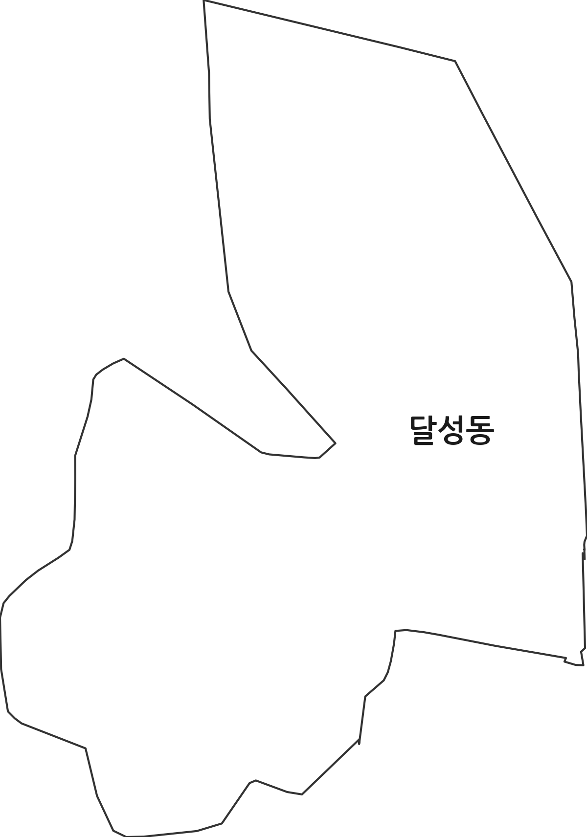 대구광역시 중구 달성동 법정동 행정구역 경계 지도