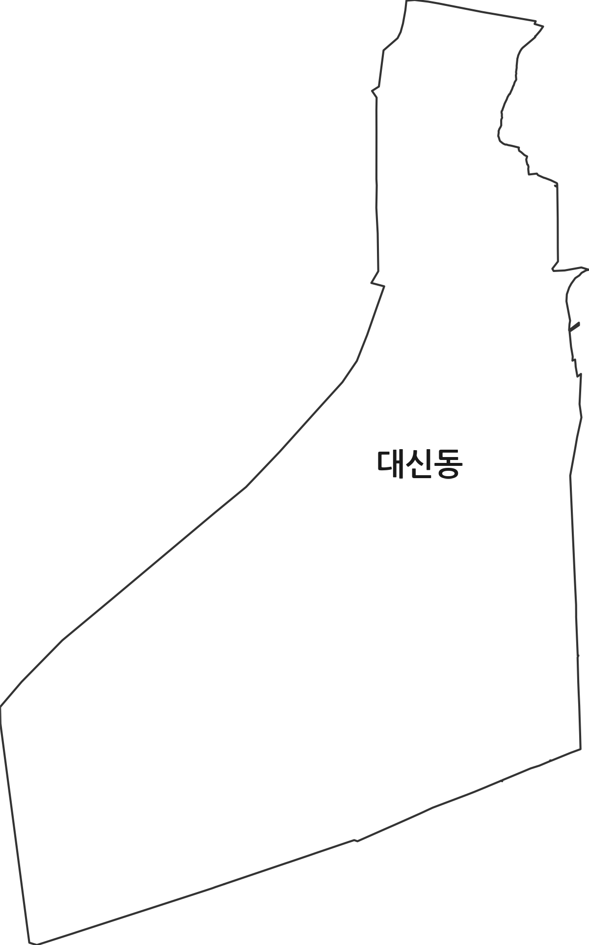 대구광역시 중구 대신동 법정동 행정구역 경계 지도