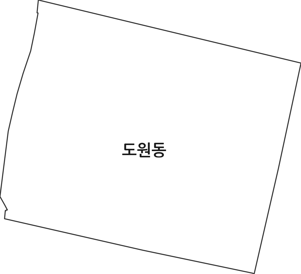 대구광역시 중구 도원동 법정동 행정구역 경계 지도