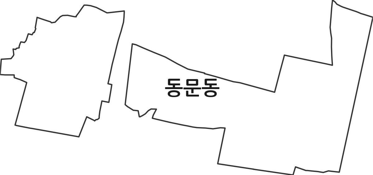 대구광역시 중구 동문동 법정동 행정구역 경계 지도
