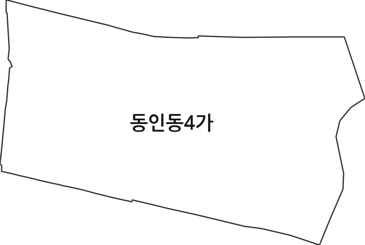 대구광역시 중구 동인동4가 법정동 행정구역 경계 지도