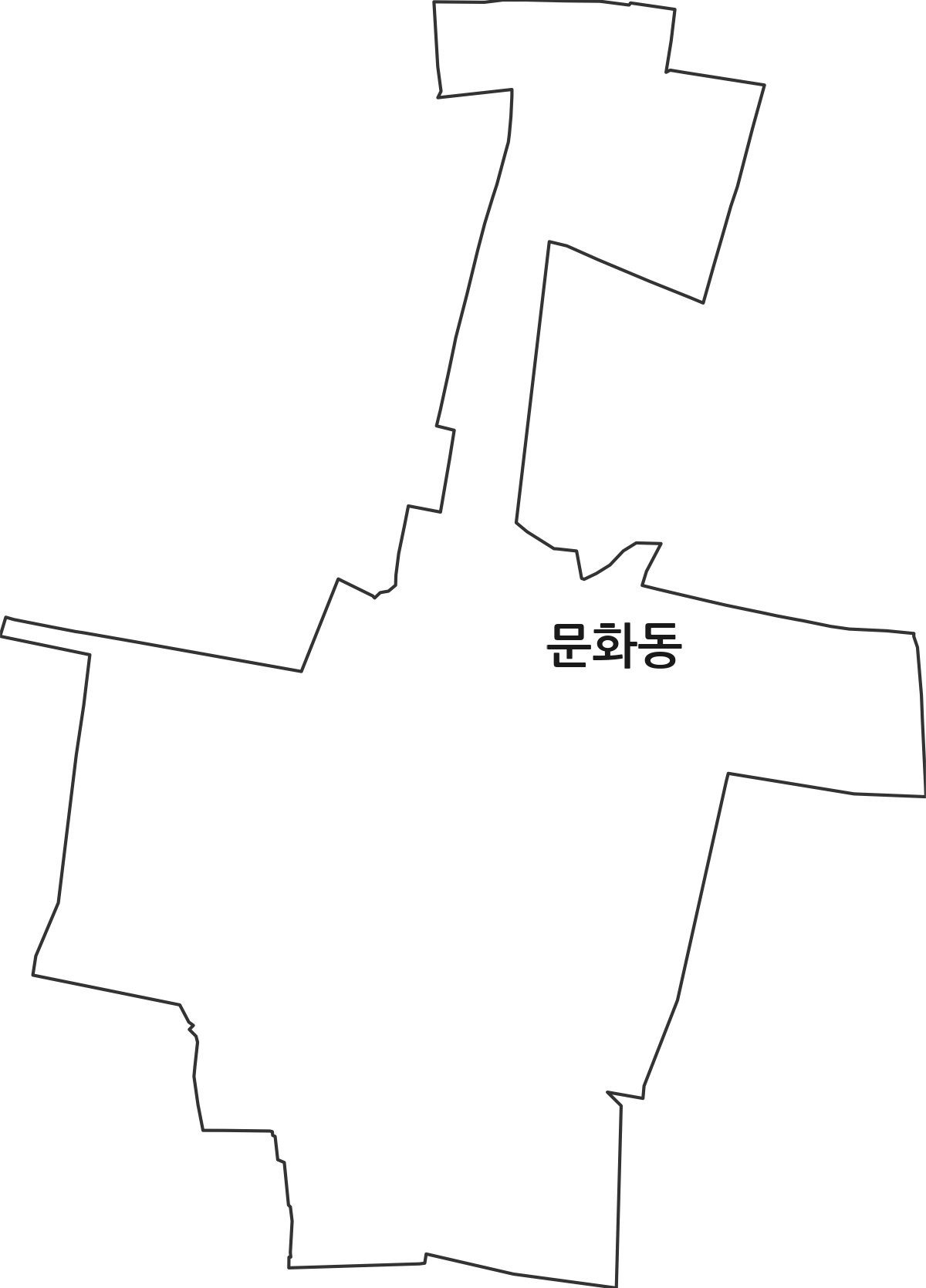 대구광역시 중구 문화동 법정동 행정구역 경계 지도