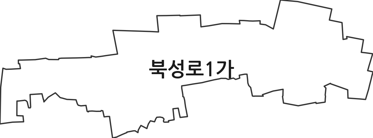 대구광역시 중구 북성로1가 법정동 행정구역 경계 지도