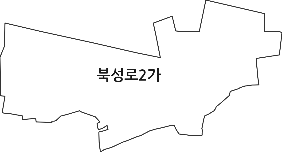 대구광역시 중구 북성로2가 법정동 행정구역 경계 지도