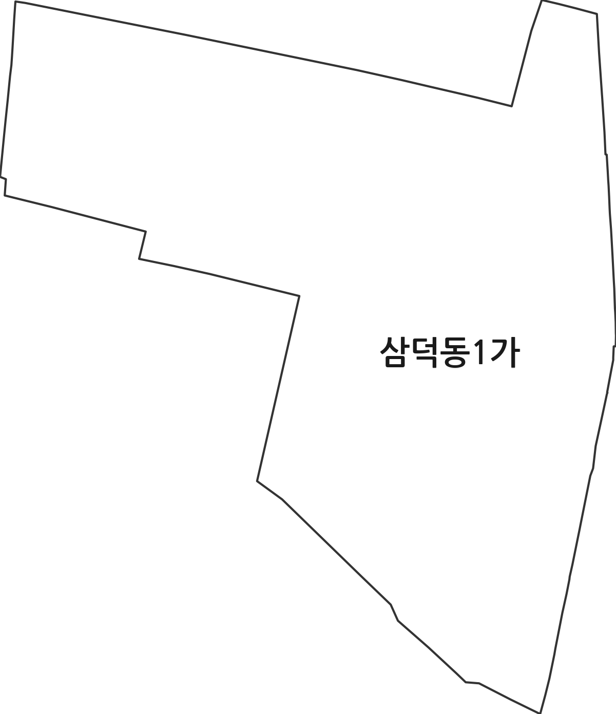 대구광역시 중구 삼덕동1가 법정동 행정구역 경계 지도