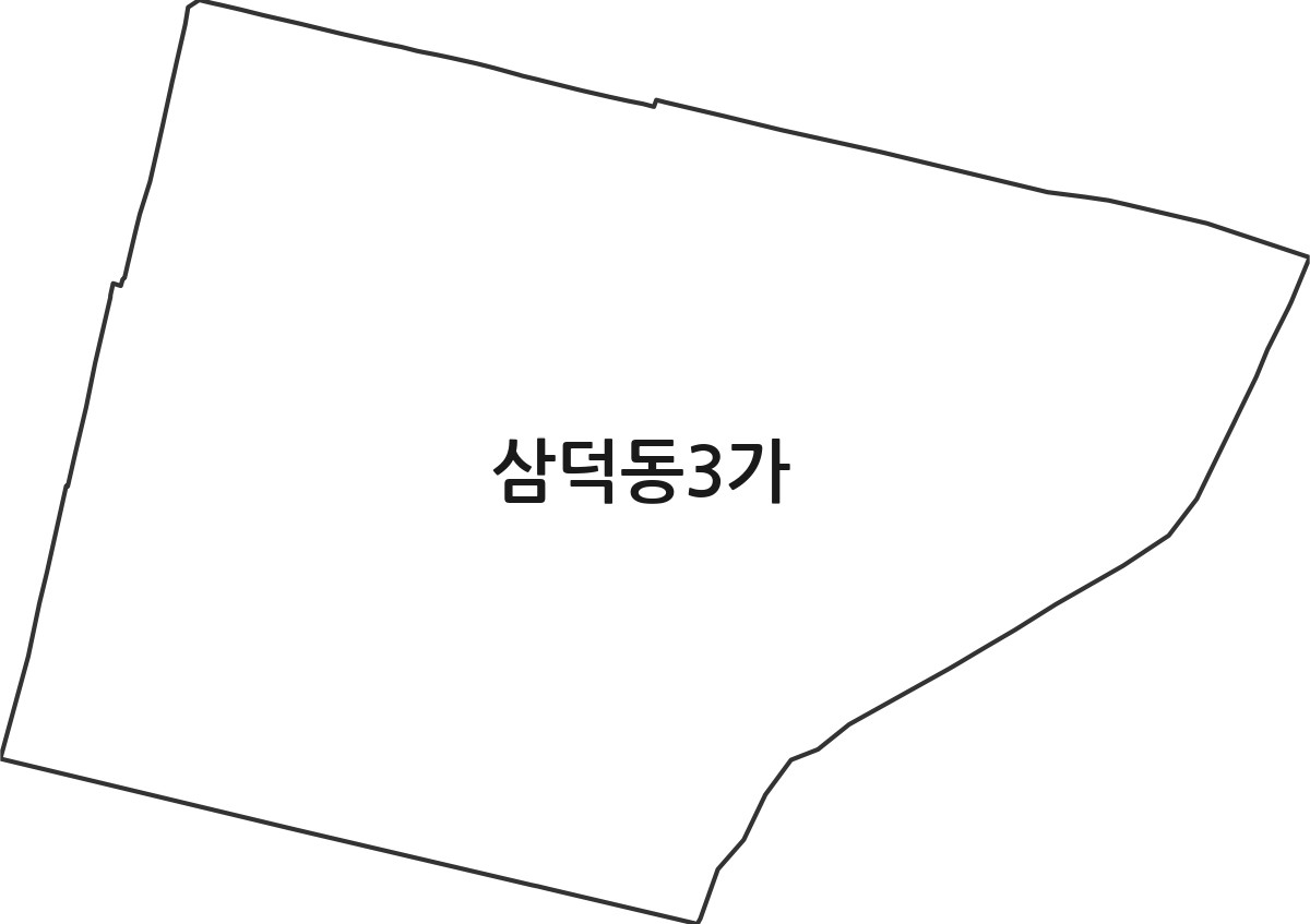 대구광역시 중구 삼덕동3가 법정동 행정구역 경계 지도