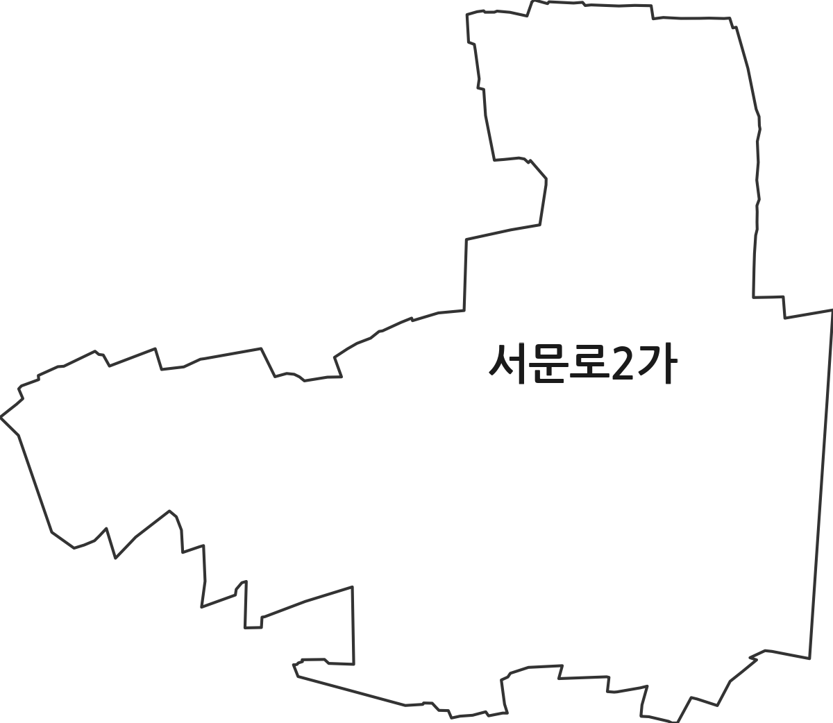대구광역시 중구 서문로2가 법정동 행정구역 경계 지도