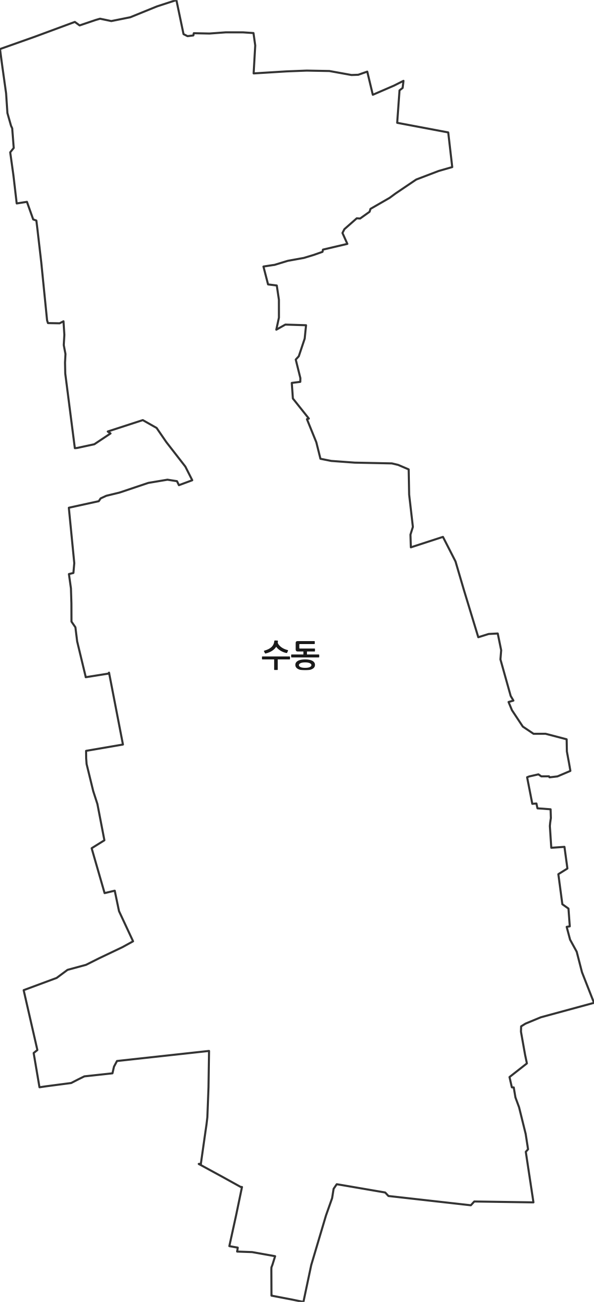 대구광역시 중구 수동 법정동 행정구역 경계 지도