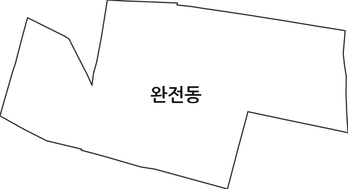 대구광역시 중구 완전동 법정동 행정구역 경계 지도