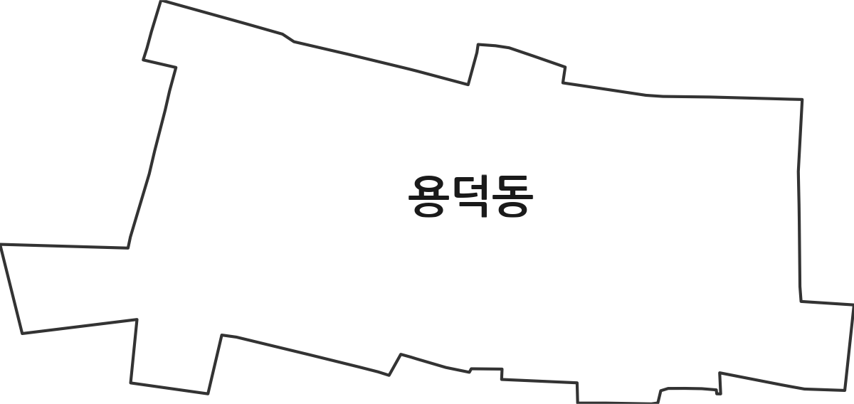 대구광역시 중구 용덕동 법정동 행정구역 경계 지도
