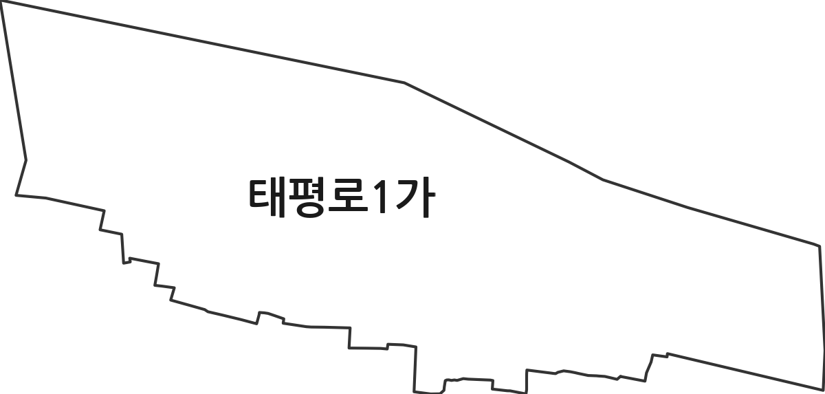 대구광역시 중구 태평로1가 법정동 행정구역 경계 지도