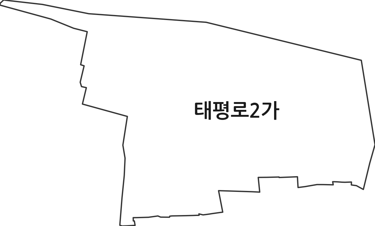대구광역시 중구 태평로2가 법정동 행정구역 경계 지도