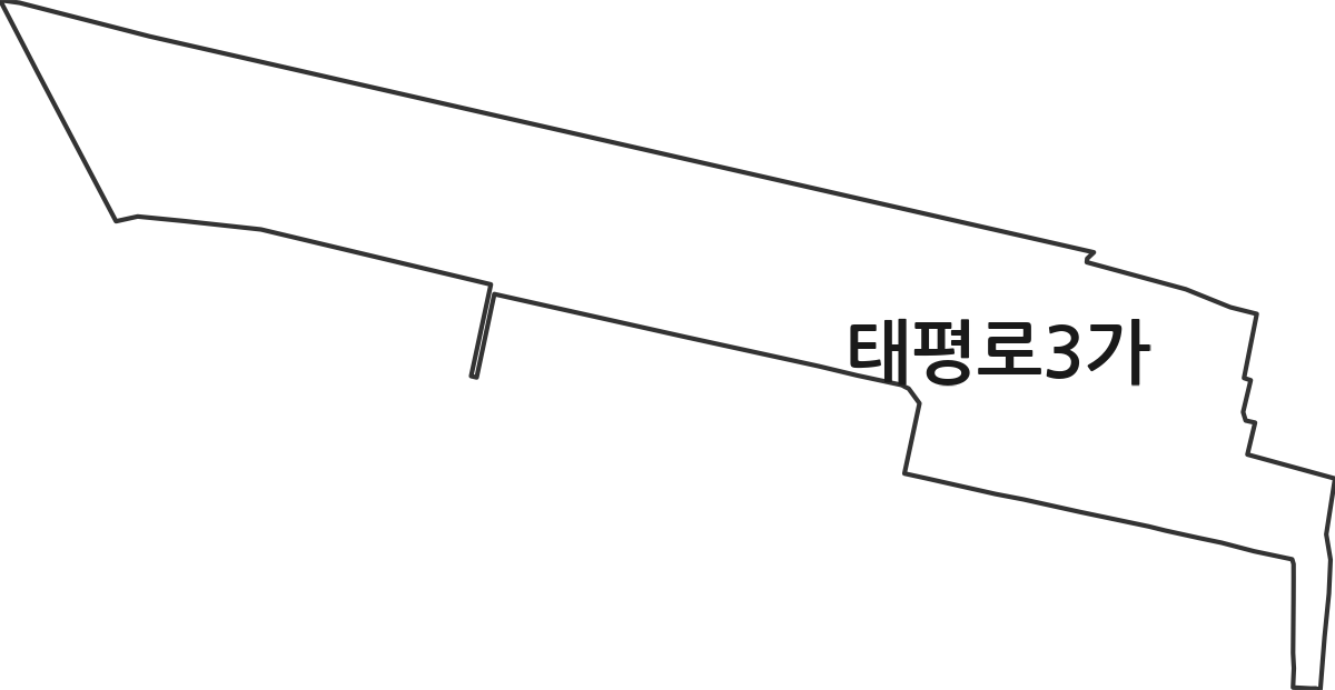 대구광역시 중구 태평로3가 법정동 행정구역 경계 지도
