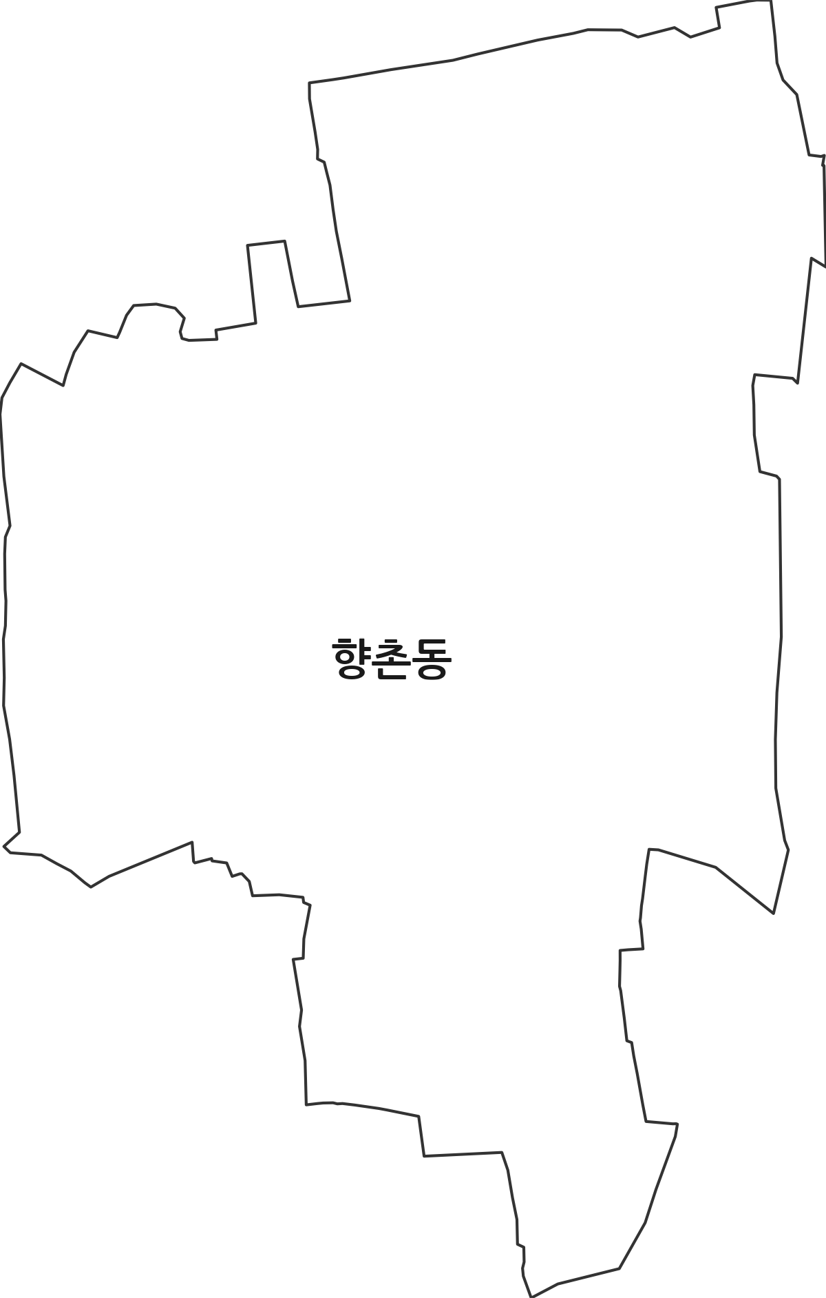 대구광역시 중구 향촌동 법정동 행정구역 경계 지도